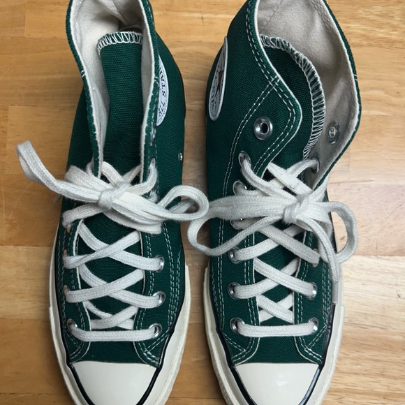 Converse Women’s Dark Green High-Tops - Picture 2 of 5